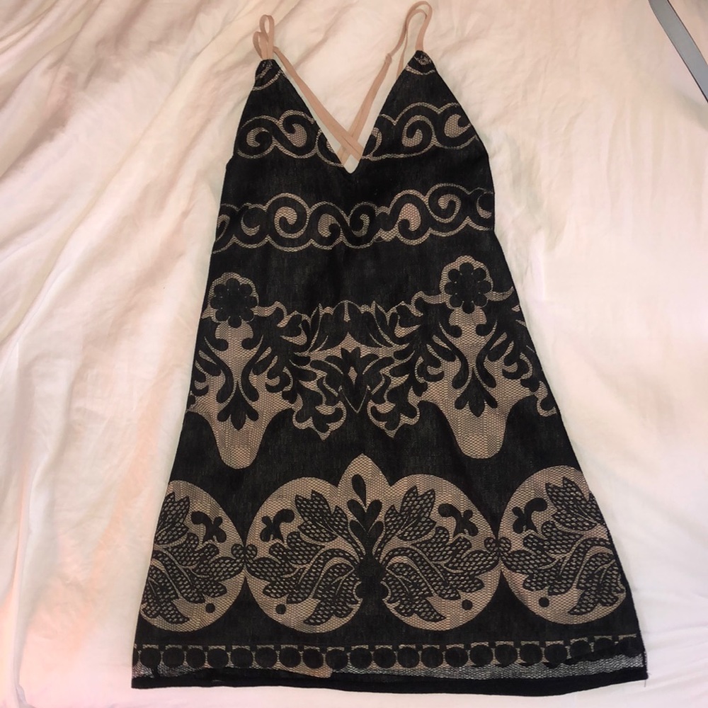 Black cut-out dress